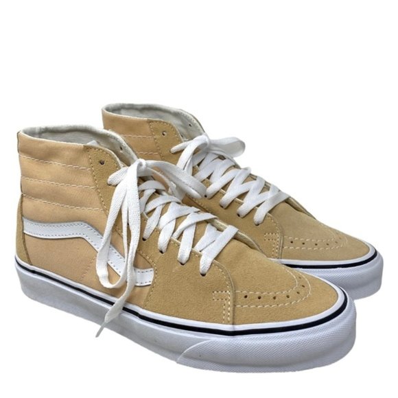 VANS Sk8-Hi Tapered Shoes Women's Suede Peach Canvas Sneakers Skate VN0A5KRUBLP - Picture 3 of 10